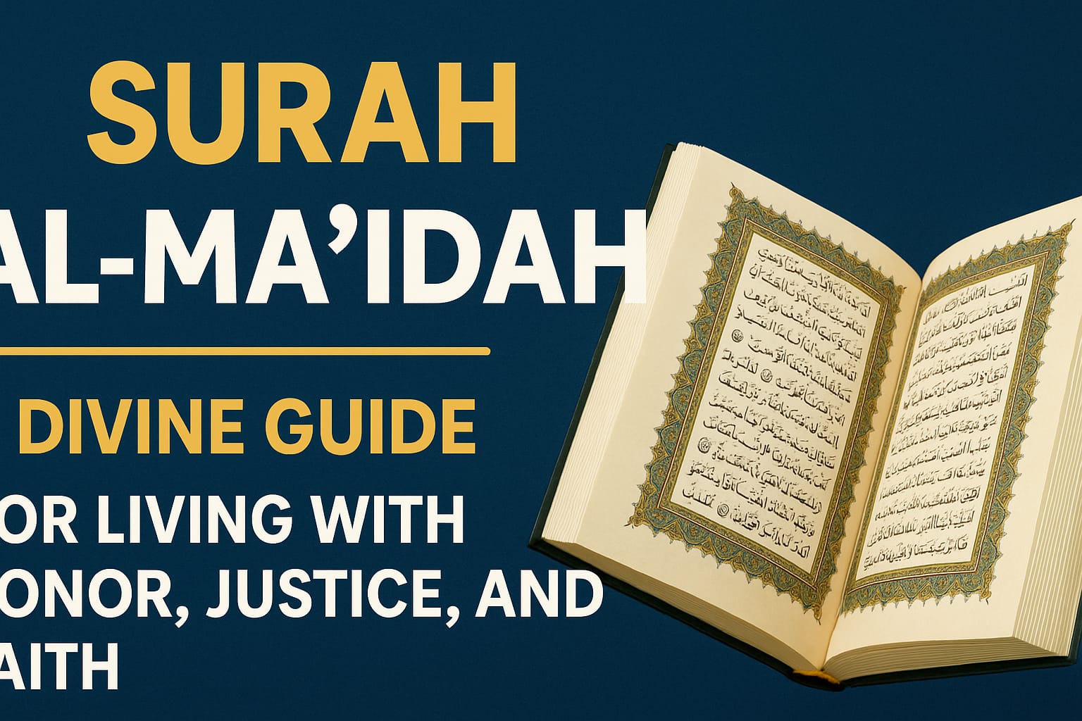LIFE LESSON IN 5TH CHAPTER OF QURAN