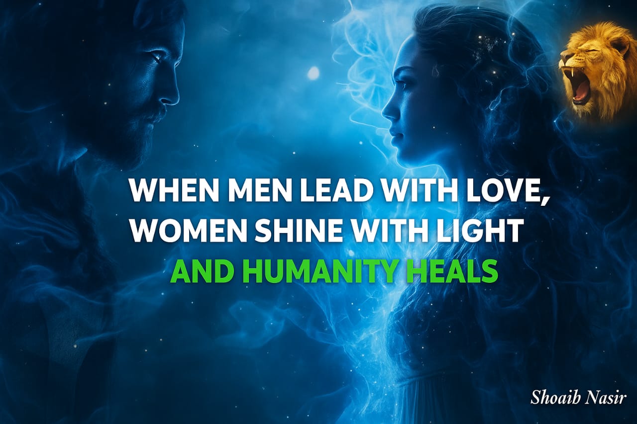 “When Men Lead with Love, Women Shine with Light — And Humanity Heals”