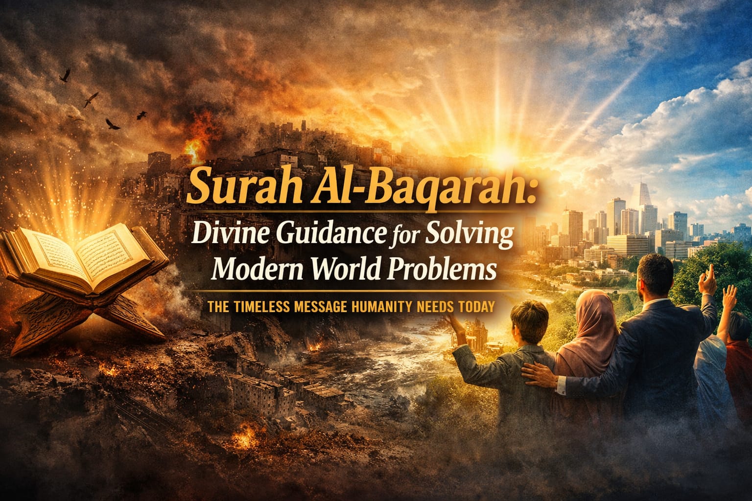 “Surah Al-Baqarah: Divine Guidance for Solving Modern World Problems”.