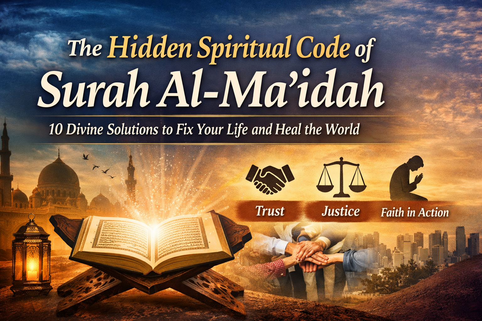 “The Hidden Spiritual Code of Surah Al-Ma’idah: 10 Divine Solutions to Fix Your Life and Heal the World”